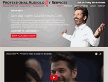Tablet Screenshot of professionalaudiologyservices.ca